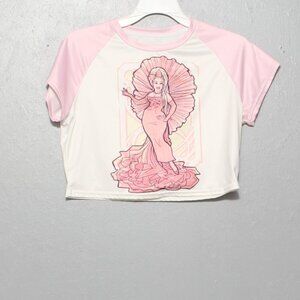 Drag queen merchandise Jaymes Mansfield pink white crop top